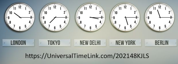 Many time zones. Many times. ONE Universal Time Token: 202148KJLS